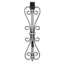 19.5" Black Decorative Adjustable Wreath Hanger