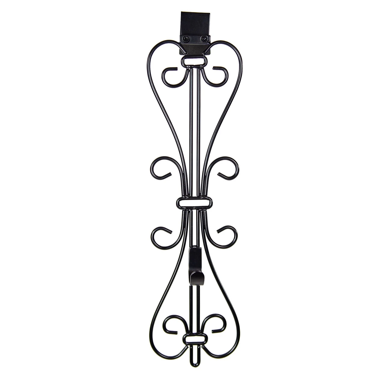 19.5" Black Decorative Adjustable Wreath Hanger 3 19.5" Black Decorative Adjustable Wreath Hanger