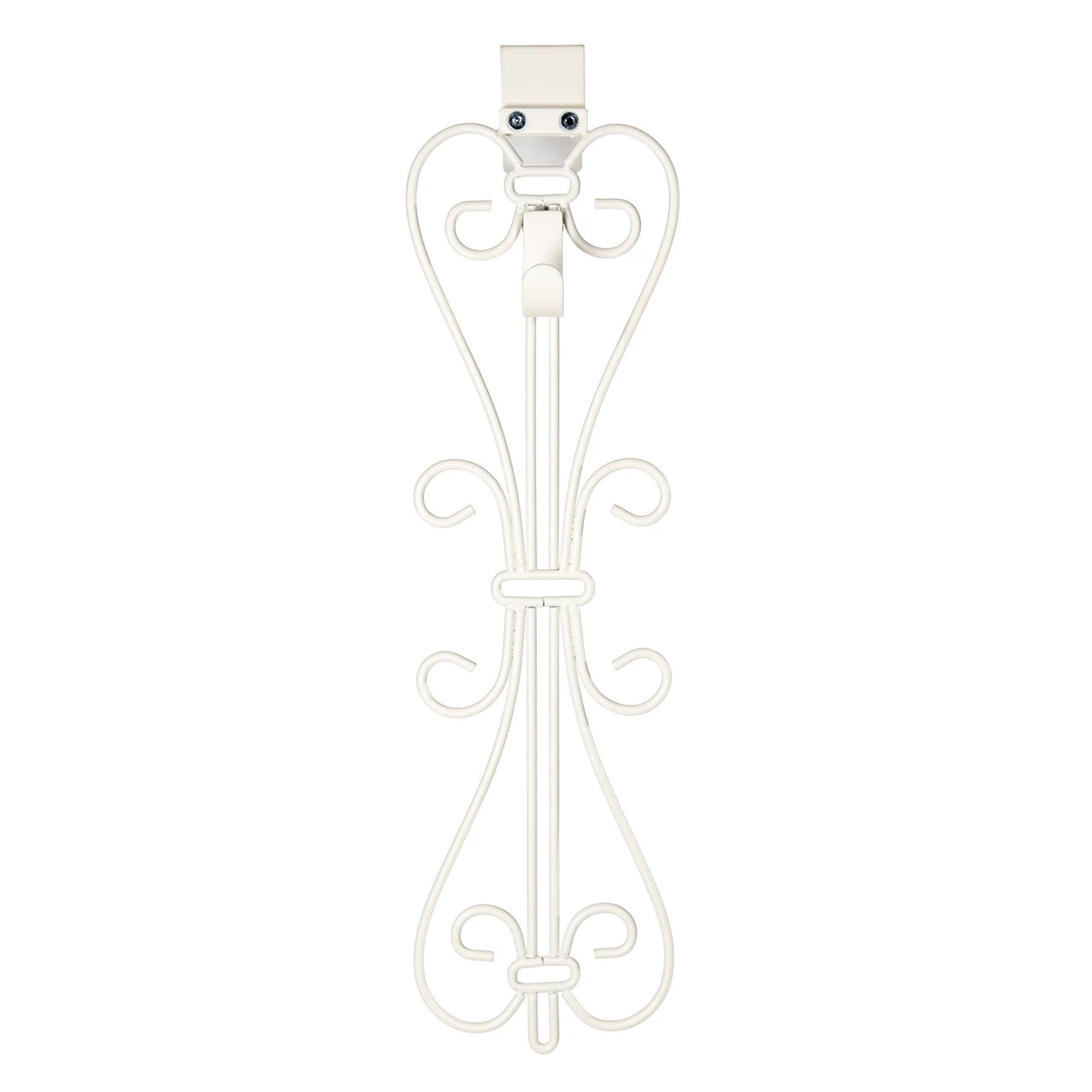 19.5" White Unique Adjustable Christmas Wreath Hanger 4 19.5" White Unique Adjustable Christmas Wreath Hanger - Image 2