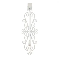 19.5" White Decorative Adjustable Wreath Hanger