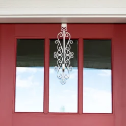 19.5" White Decorative Adjustable Wreath Hanger -Noel Twinkle Shop dvlc v 20569 wht 004 28044.1667604820