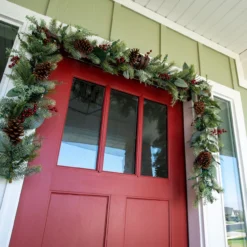 9' Green Christmas Winter Frost LED Artificial Garland - Pre-Lit 10 9' Green Christmas Winter Frost LED Artificial Garland - Pre-Lit -Noel Twinkle Shop dvlc v 20679 003 42687.1667667504