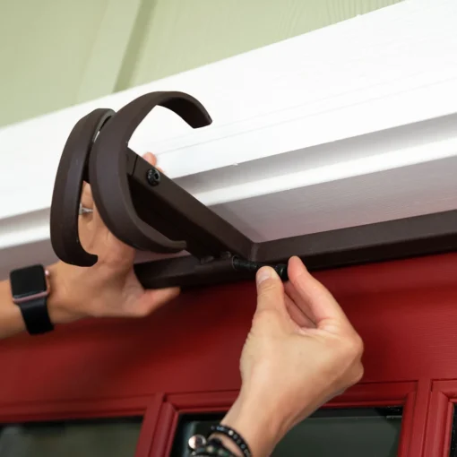 9" X 26" Brass Brown Single Door Garland Christmas Hanger -Noel Twinkle Shop dvlc v 20720 brn 001 38007.1667557006