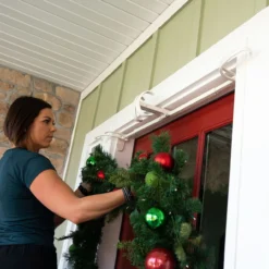 9" X 26" Cotton White Single Door Garland Christmas Hanger -Noel Twinkle Shop dvlc v 20720 wht 005 99813.1667557009