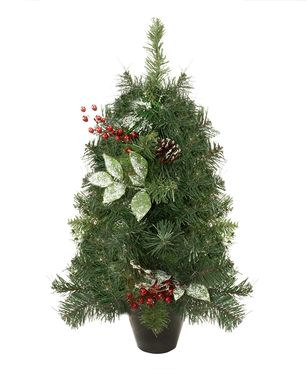 2' Green Potted Pre-Decorated Pine Cone And Berry Medium Artificial Christmas Tree - Unlit 3 2' Green Potted Pre-Decorated Pine Cone And Berry Medium Artificial Christmas Tree - Unlit