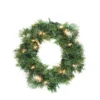 10" Pre-Lit Deluxe Windsor Pine Artificial Christmas Wreath, Clear Lights