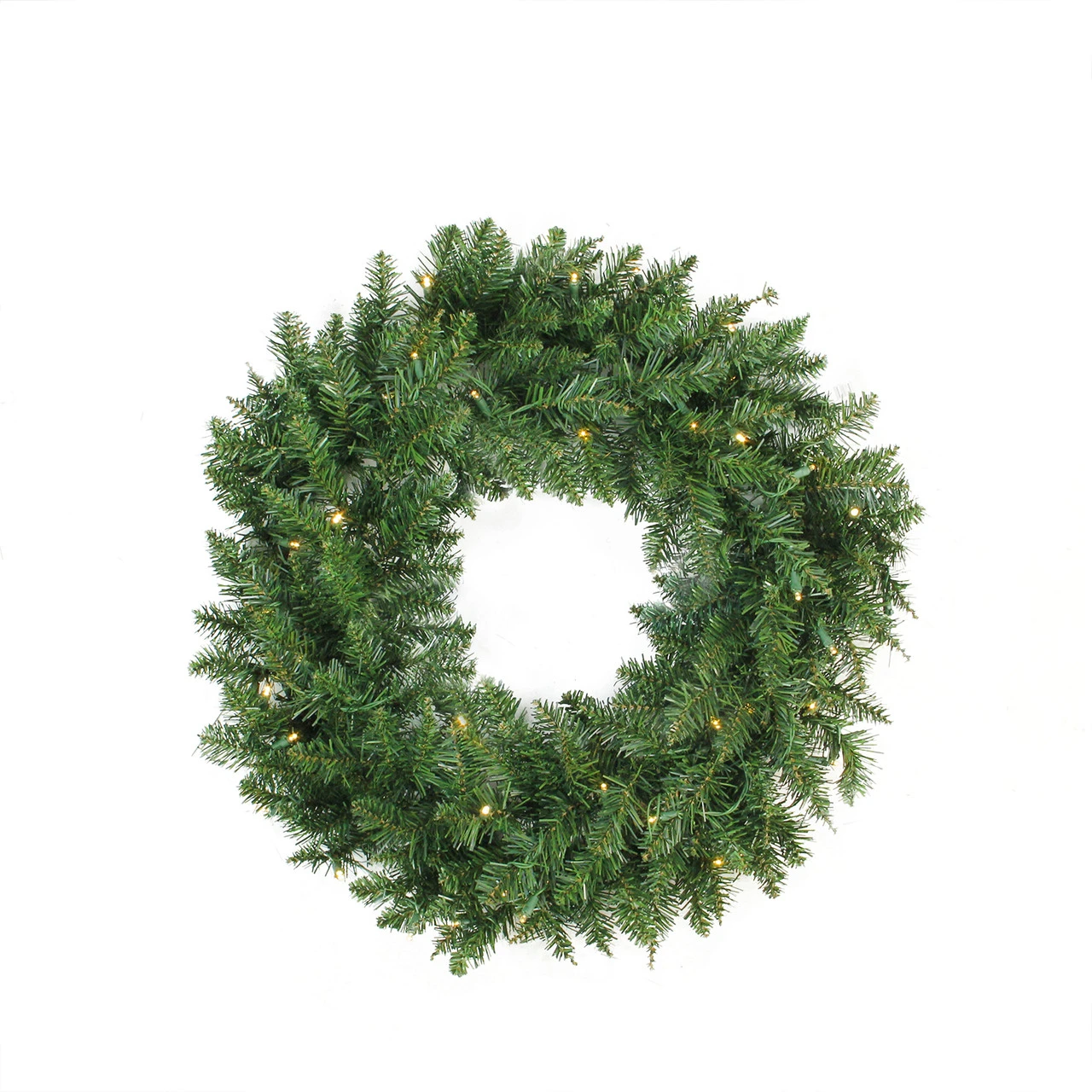 Pre-Lit Buffalo Fir Artificial Christmas Wreath - 24-Inch, Warm White LED Lights 3 Pre-Lit Buffalo Fir Artificial Christmas Wreath - 24-Inch, Warm White LED Lights