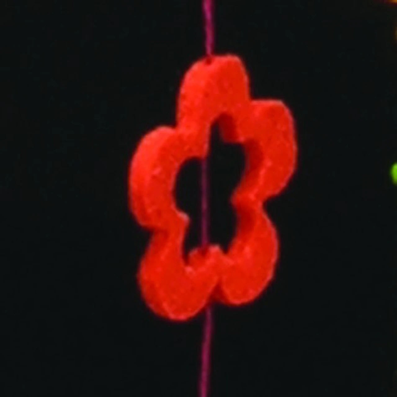 Orange Fuzzy Felt Flower Garland 59" X 19.8 Yards 3 Orange Fuzzy Felt Flower Garland 59" X 19.8 Yards