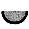 48" Black And Silver Metallic Flourish Christmas Tree Skirt With Venetian-Style Ruffled Trim -Noel Twinkle Shop gwrwj1si9u1zisphngfgr0yco8her72v 17907.1667533623
