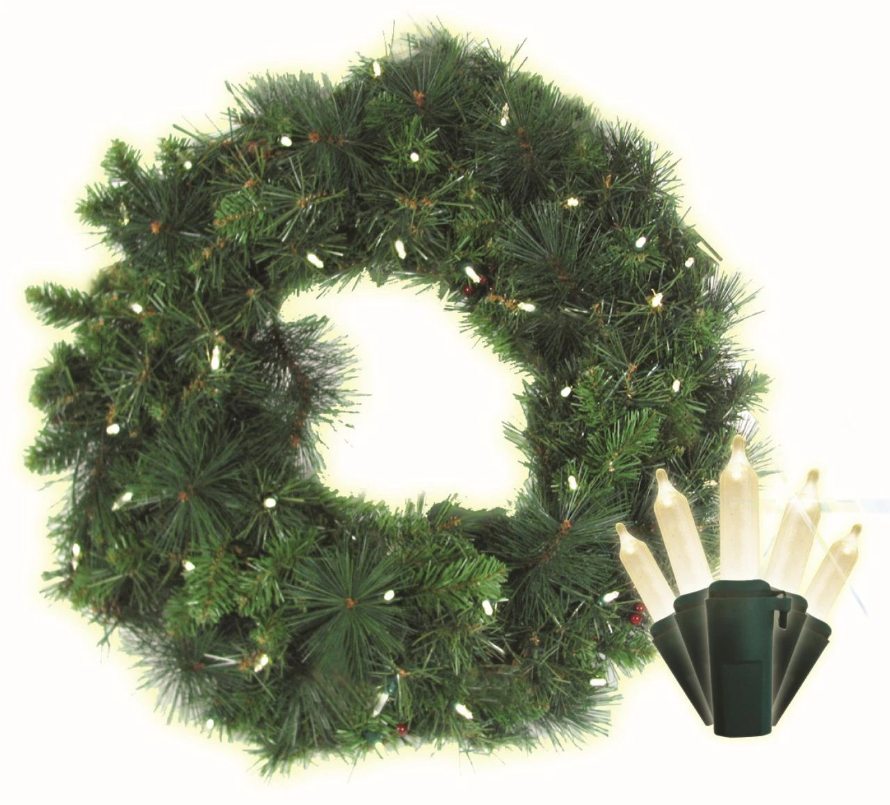 30" Battery Operated Pre-lit LED Anchorage Fir Pine Cone Christmas Wreath - Clear Lights 3 30" Battery Operated Pre-lit LED Anchorage Fir Pine Cone Christmas Wreath - Clear Lights