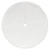48" White Plush Solid Round Christmas Tree Skirt