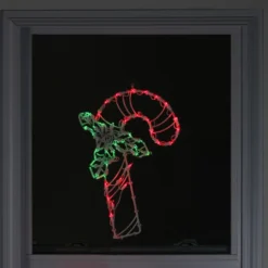 18" Lighted Candy Cane With Holly Christmas Window Silhouette Decoration 8 18" Lighted Candy Cane With Holly Christmas Window Silhouette Decoration -Noel Twinkle Shop igqhnafdfc7expszdln9jjpawlbhhnye 11597.1667488672