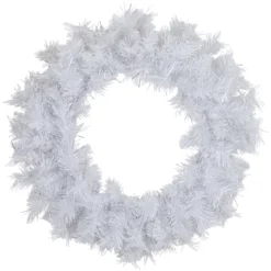 White And Silver Mixed Pine Artificial Christmas Wreath, 24-Inch, Unlit