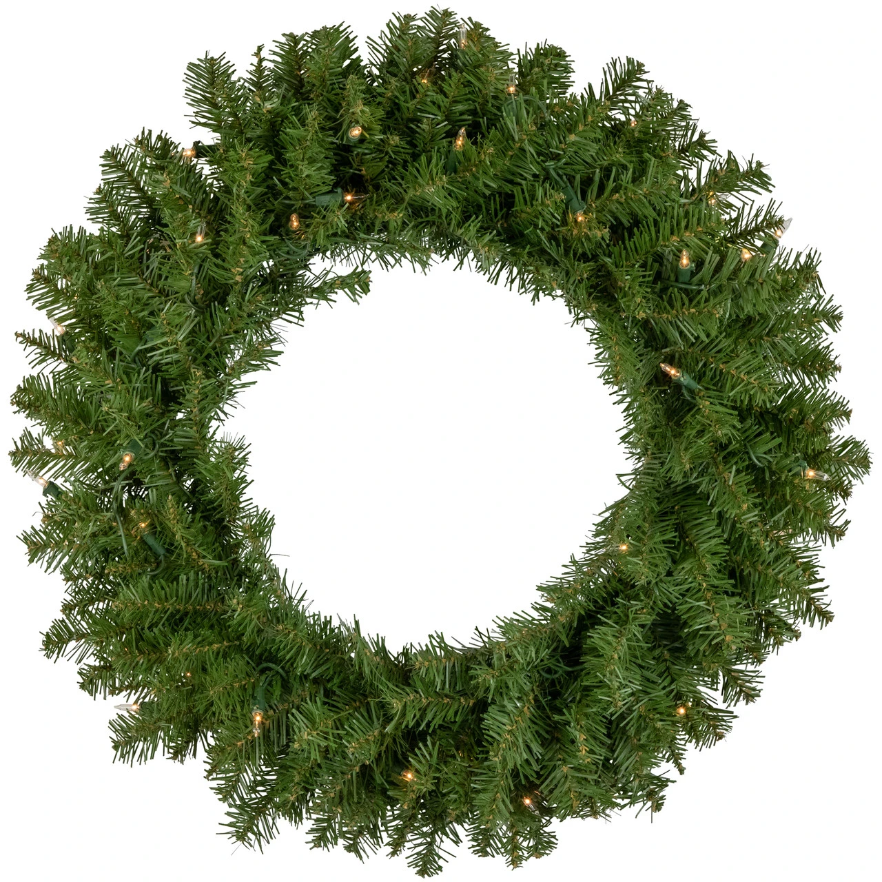 Pre-Lit LED Rockwood Pine Artificial Christmas Wreath, 24-Inch, Warm White Lights 3 Pre-Lit LED Rockwood Pine Artificial Christmas Wreath, 24-Inch, Warm White Lights