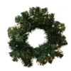 12" Pre-Lit Deluxe Windsor Pine Artificial Christmas Wreath - Clear Lights