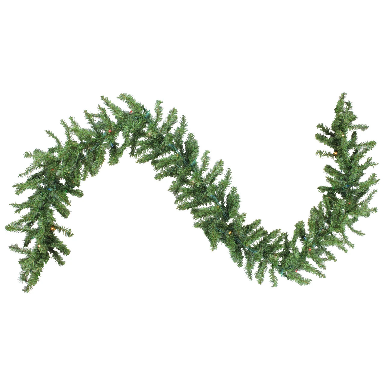 9' X 8" Pre-Lit Canadian Pine Artificial Christmas Garland, Multi Lights 3 9' X 8" Pre-Lit Canadian Pine Artificial Christmas Garland, Multi Lights