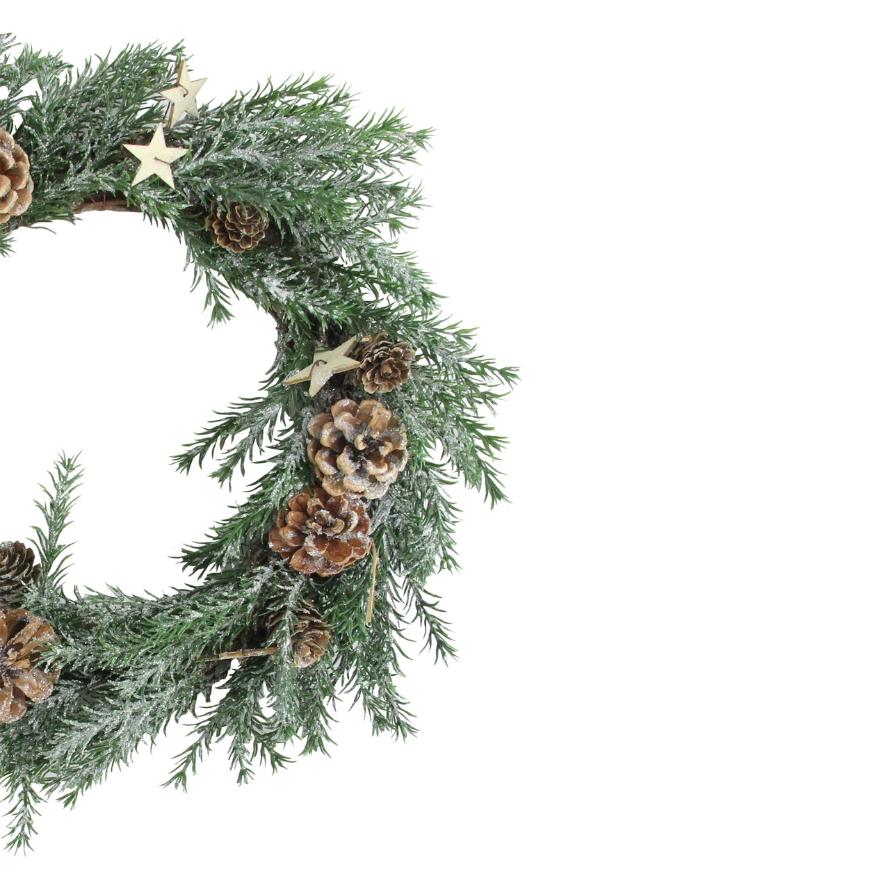 Classic Pine With Pine Cones And Stars Artificial Christmas Wreath, 13-Inch, Unlit 4 Classic Pine With Pine Cones And Stars Artificial Christmas Wreath, 13-Inch, Unlit - Image 2