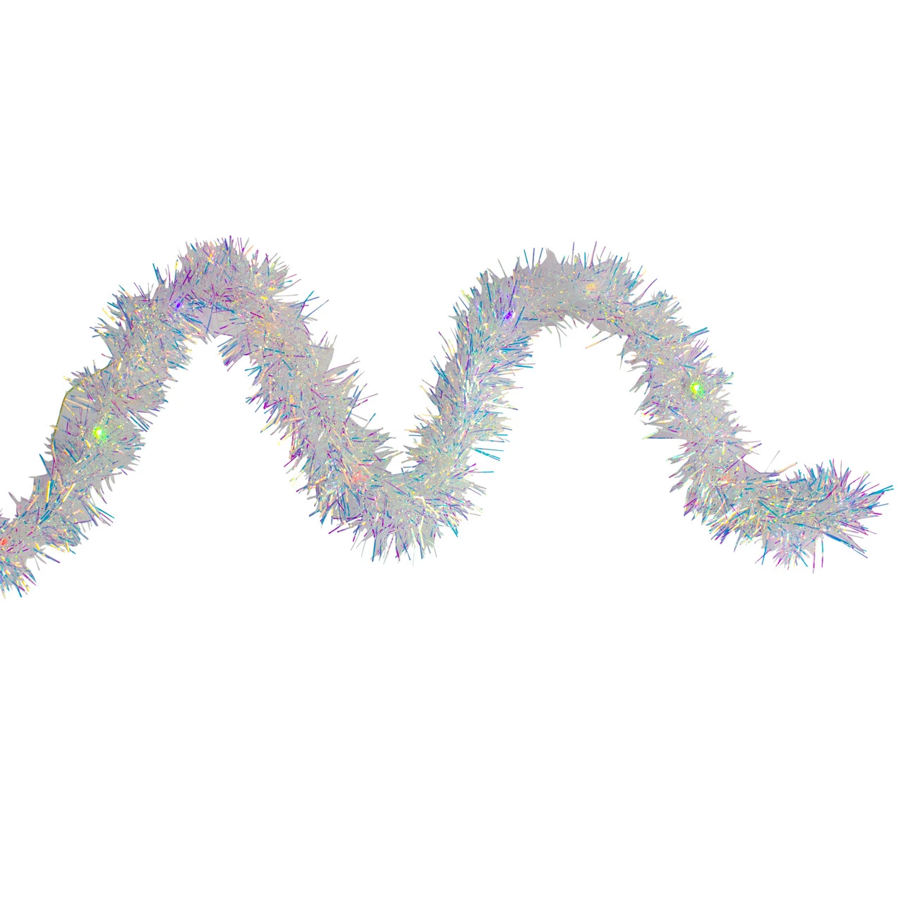 9.25' LED Lighted Iridescent Tinsel Christmas Garland, Multi-Color Lights 3 9.25' LED Lighted Iridescent Tinsel Christmas Garland, Multi-Color Lights