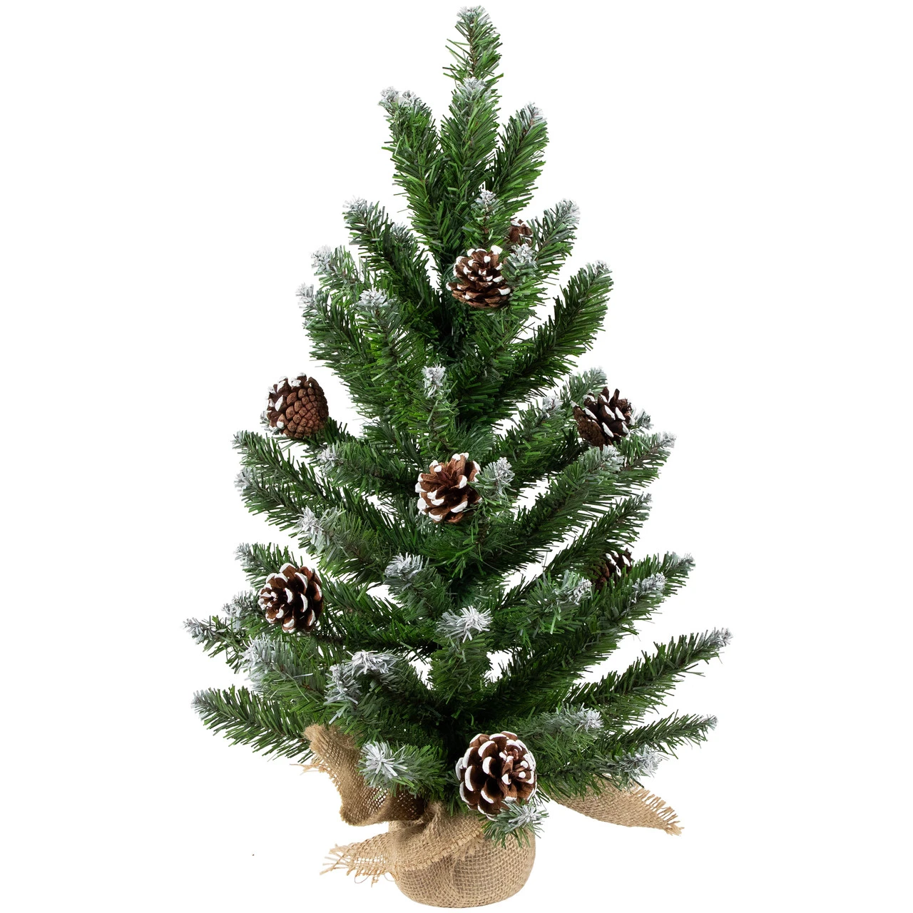 24" Frosted Norway Pine With Pine Cones Medium Artificial Christmas Tree, Unlit 3 24" Frosted Norway Pine With Pine Cones Medium Artificial Christmas Tree, Unlit