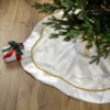 48" White And Gold Glitter Poinsettia Scalloped Christmas Tree Skirt -Noel Twinkle Shop l92552 t19905n 26079.1667535836