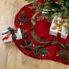 48" Red And Green Velveteen Holly Christmas Tree Skirt -Noel Twinkle Shop ll6kkrnh9bg4m6raeud5rdz0nzio7yho 03107.1688066709