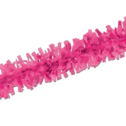 Club Pack Of 12 Packaged Bright Pink Tissue Festooning Decorations 25'