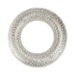Silver And Clear Beaded Artificial Christmas Wreath - 20-Inch, Unlit