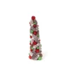 1.5' Red And White Pine Cone Topiary Christmas Tree - Unlit -Noel Twinkle Shop melrose2045382 1 79657.1667662755
