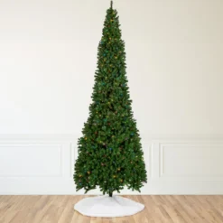 16' Pre-Lit Commercial Pendleton Spruce Slim Artificial Christmas Tree, Multicolor Lights