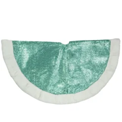 47" Mint Green Sequins Christmas Tree Skirt With White Sherpa Fur Trim -Noel Twinkle Shop northlight20hm14698 03 56120.1684956341