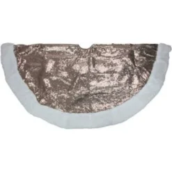 47" Brown And White Paillette Sequins Round Christmas Tree Skirt 7 47" Brown And White Paillette Sequins Round Christmas Tree Skirt -Noel Twinkle Shop northlight20hm14700 03 11678.1667578197