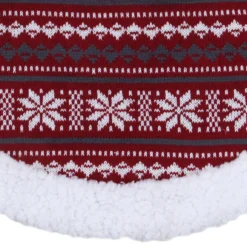 20" Gray And Red Snowflakes Lodge Mini Christmas Tree Skirt With Sherpa Trim 7 20" Gray And Red Snowflakes Lodge Mini Christmas Tree Skirt With Sherpa Trim -Noel Twinkle Shop northlight20l27925 67876.1667487614