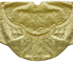 48-Inch Golden Scalloped Velvet Christmas Tree Skirt With A Metallic Trim 7 48-Inch Golden Scalloped Velvet Christmas Tree Skirt With A Metallic Trim -Noel Twinkle Shop northlight20l87973 25742.1667573309