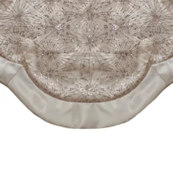 48-Inch Gold Sequins And Glitter Satin Border Christmas Tree Skirt -Noel Twinkle Shop northlight20l87986 62532.1667573311