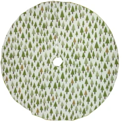 48" Cream White And Green Forest Christmas Tree Skirt 7 48" Cream White And Green Forest Christmas Tree Skirt -Noel Twinkle Shop northlight20n02722b 92814.1667573557