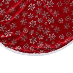 48" Red And White Snowflake Christmas Tree Skirt With A White Border -Noel Twinkle Shop northlight20n90775 43137.1667530464