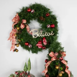 Dakota Red Pine Artificial Christmas Wreath With Pine Cones - 24-Inch, Unlit -Noel Twinkle Shop northlight20z99419 93681.1667659851