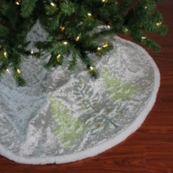 48" Gray And Green Traditional Trees Embossed Christmas Tree Skirt 6 48" Gray And Green Traditional Trees Embossed Christmas Tree Skirt -Noel Twinkle Shop northlight 24871981 2 49133.1667536103