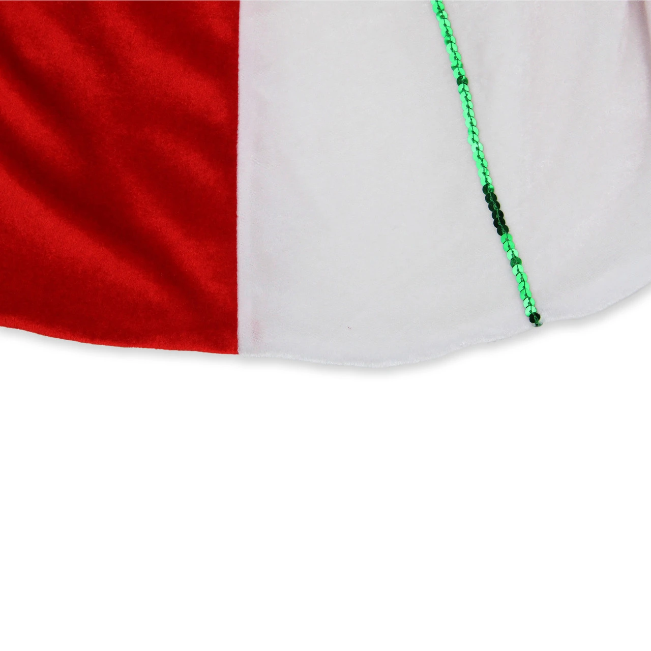 48" Red And White Peppermint Twist Stripes Christmas Tree Skirt 5 48" Red And White Peppermint Twist Stripes Christmas Tree Skirt - Image 3