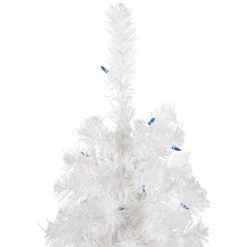 4' Pre-Lit Slim White Pine Artificial Christmas Tree - Blue Lights -Noel Twinkle Shop northlight b03894 3 updated 63915.1667575967