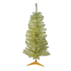 4' Slim Gold Iridescent Tinsel Artificial Christmas Tree - Unlit