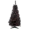 4' Pre-Lit Slim Black Artificial Tinsel Christmas Tree- Clear Lights -Noel Twinkle Shop northlight b83507 43522.1667576682