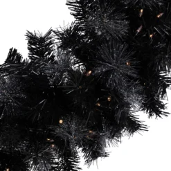 Black Bristle Artificial Christmas Wreath- 36 Inches, Warm White LED Lights -Noel Twinkle Shop northlight b83534 2 62431.1684767926