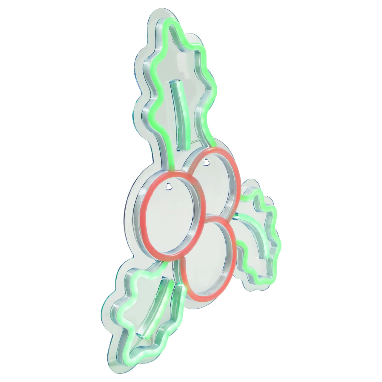 12" LED Lighted Neon Style Holly Berries Christmas Window Silhouette 6 12" LED Lighted Neon Style Holly Berries Christmas Window Silhouette - Image 4