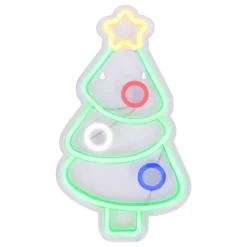 15" LED Lighted Neon Style Christmas Tree Window Silhouette -Noel Twinkle Shop northlight fm94469 1new 97148.1667540261