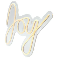 15" White LED Lighted "Joy" Neon Style Christmas Sign -Noel Twinkle Shop northlight fm94481 2 06797.1681755939