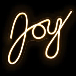 15" White LED Lighted "Joy" Neon Style Christmas Sign -Noel Twinkle Shop northlight fm94481 on20black 69204.1681755938