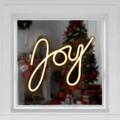 15" White LED Lighted "Joy" Neon Style Christmas Sign -Noel Twinkle Shop northlight fm94481 on20window 97332.1681755938