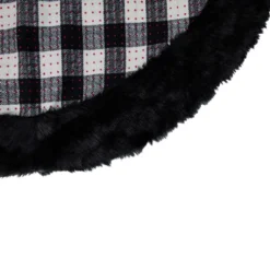 48" Black And White Buffalo Plaid Christmas Tree Skirt -Noel Twinkle Shop northlight fo26656 2 sample 30381.1667530451