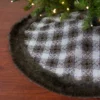 48" Brown And White Plaid Christmas Tree Skirt With Faux Fur -Noel Twinkle Shop northlight fo26668 23417.1667530453